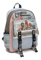 Comprar Mochila Grande Con Solapa Y Bolsas Laterales One Happy Family Nikky By Nicole Lee
