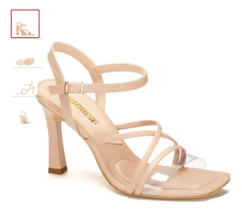Sandalia nude com transparencia 2025