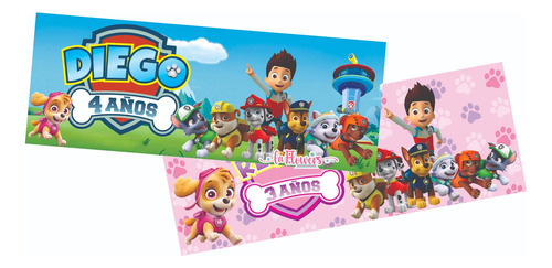 Lona Para Fiesta Personalizada Decorativa Paw Patrol