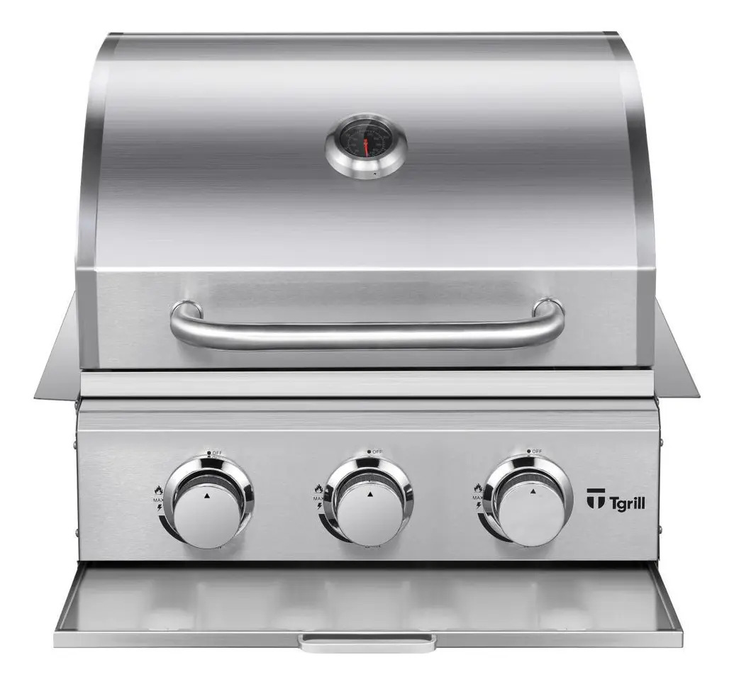 Churrasqueira A Gás De Embutir Ou Bancada 3 Queimadores Inox