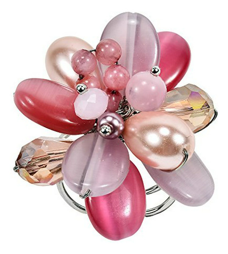 Anillo Ajustable Mixstones Plata 925 - Regalo Rosa