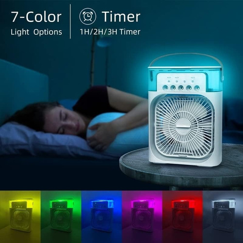 Ventiladores Portátiles Con Humidificador Para Escritorio 26 Cm 50 Blanco Blanco Plástico 3