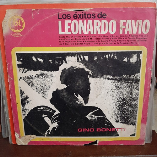 Vinilo Gino Bonetti Los Exitos De Leonardo Favio M2