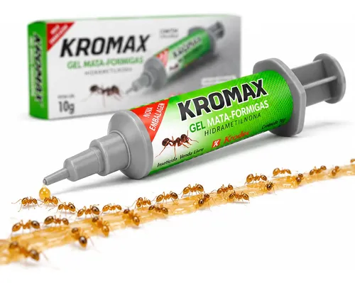 Veneno Gel Mata Formiga Formigueiro Repelente Kromax 10g