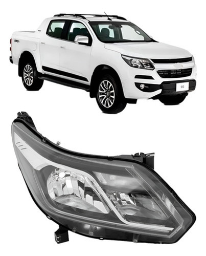 Farol Para Pickup S10 2017 20 21 22 23 2024 Com Led E Reator