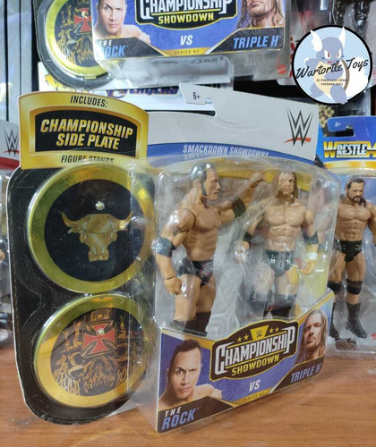 Imagen 4 de 5 de Set 2 Figuras Wwe The Rock Triple H Envío Gratis