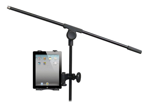 Suporte Reforçado P/ Tablet iPad Em Pedestal De Microfone