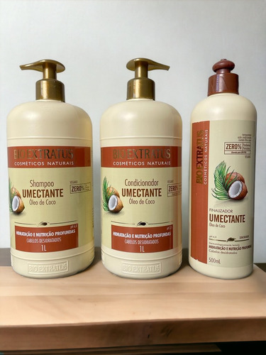 Kit 1 Shampoo 1 Condicionador Umectante 1l 1 Finalizad 500ml