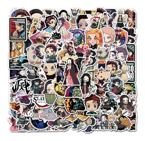 100 Stickers Anime Demon Slayer