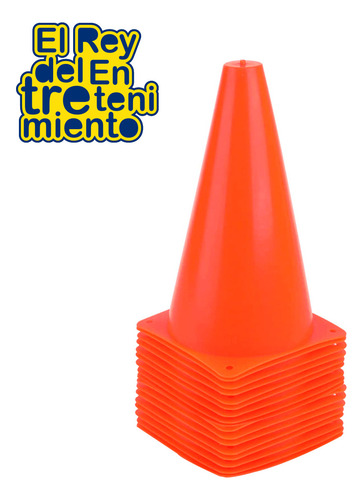 Imagen 3 de 4 de Set X15 Conos Rígidos 23cm Rollers Fútbol Entrenamien El Rey