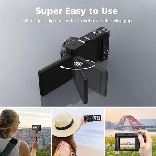 Cámara Digital 4k Flash, Cámara De 48mp Fotografía, ...