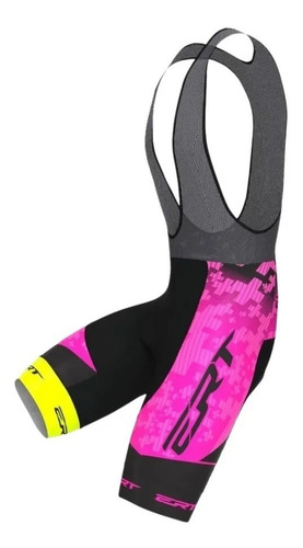 Imagem 3 de 5 de Bretelle De Ciclismo Ert Elite Forro Gel Ert Team Rosa