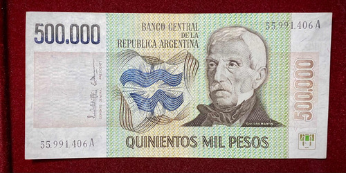 Billete 500000 Pesos Ley Argentina 1981 Bottero 2510