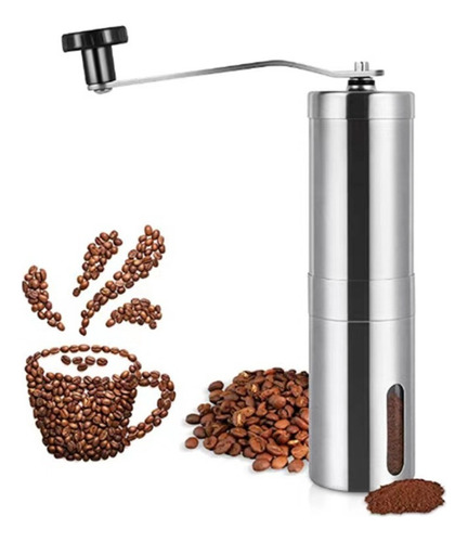 Molinillo De Café Manual Autopropulsado De Acero Inoxidable