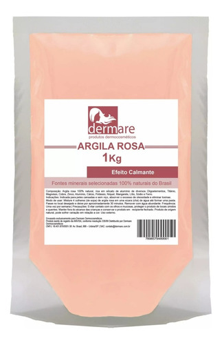Argila Rosa 1kg - Dermare - Facial Corporal Estética