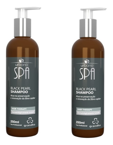 2 Grandha Shampoo Black Pearl Urbano Spa Black Hair Therapy 