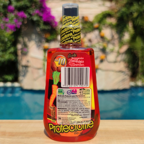 Aceite Bronceador De Coco Y Zanahoria Protectone