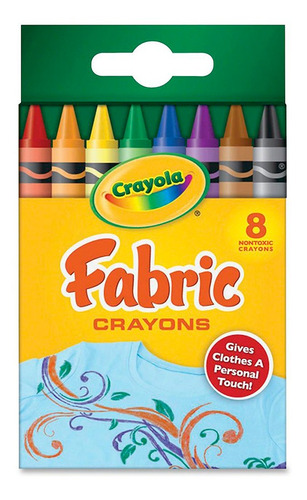 Imagen 2 de 2 de Crayola Crayones Para Tela Fabric X 8 Unidades Wabro