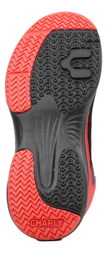 Tenis Deportivos Hombre Charly Entrenamiento 1038119 Negro/rojo