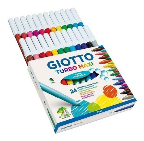 Marcadores Turbo Maxi Giotto (24 Colores) Cadaques Kids