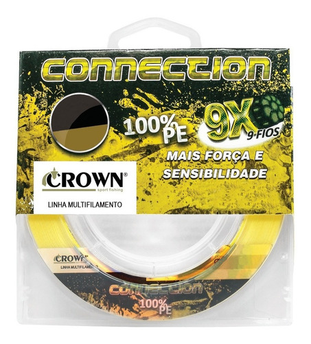 Linha Multi Crown Connection 9x 0,35mm 70lbs 150m - Yellow Cor Amarelo