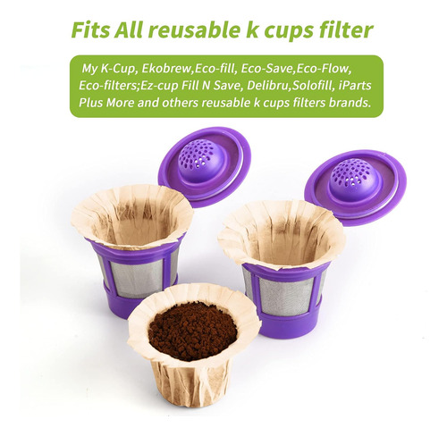 Filtros De Papel Desechables Para Tazas De Café Keurig Fi...