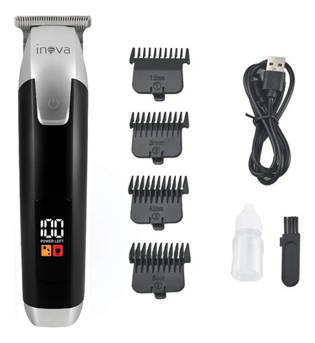 Máquina De Cortar Cabelo Profissional De Ajustável Sem Fio Com Visor Led, Senhores Máquina De Fazer Barba, Recarregável Máquina De Corte De Cabelo, Para Corte De Cabelo, Barba E Pelos Do Corpo Inova