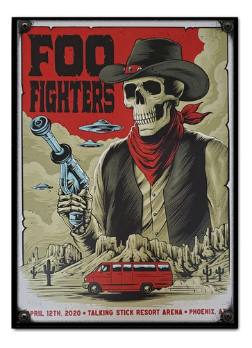 #586 - Cuadro Decorativo Vintage 30 X 40 - Foo Fighters Rock