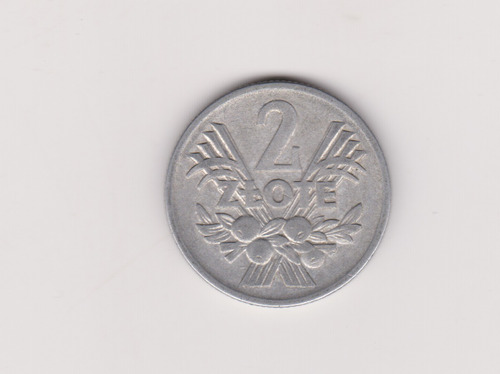 Moneda Polonia 2 Zlote Año 1974 Muy Bueno