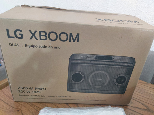 Minicomponente Parlante Lg Xboom Ol45 Karaoke 220w Cd Led Negro 220 W (Usado)
