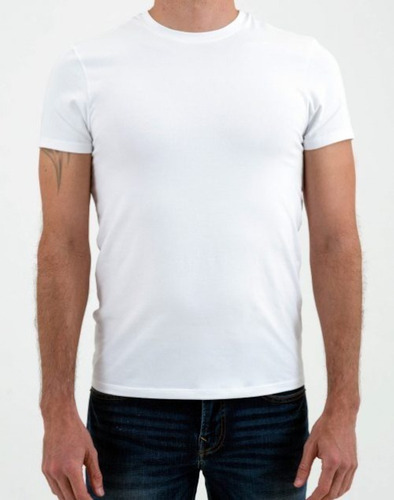 Polera Camisa Blanca Unicolor Para Estampar De Algodon