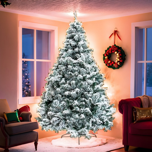 Arbol Navidad Nevado Frondoso Artificial 2.10 M Pino Pachon