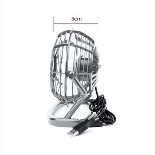 Imagen 5 de 7 de Ventilador Usb Portátil, Ajustable Ligero Silencioso, Gris