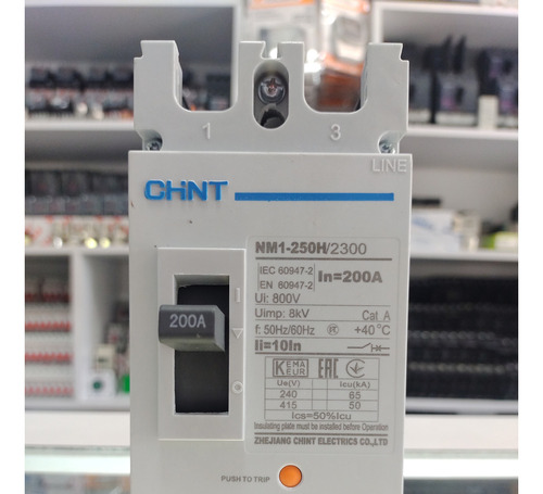 Breaker Industrial Chint 2 Polos 100-250amp.