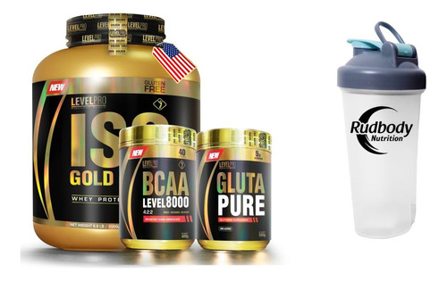 Level - Iso Gold 6.6lb Chocolate+bcaa 400g Orange+gluta 500g