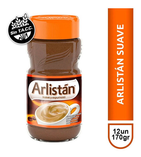 Pack Cafe Intantaneo Arlistan Suave Frasco 170 Gr X 12 Un