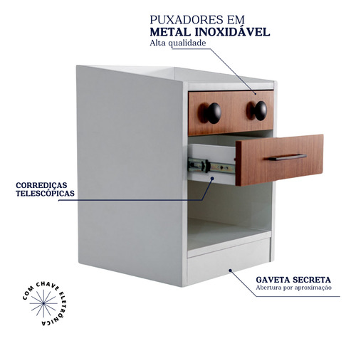 Mesa De Cabeceira Gamer Com Gaveta Secreta.
