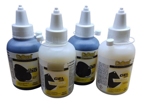 2 Filtro Solar + 2 Gel Borda Ciabond 100ml Azul-turquesa
