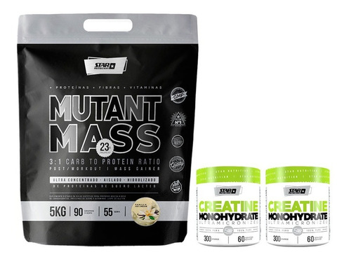 Mutant Mass 5 Kg + 2 Creatina X 300 Grs Star Nutrition