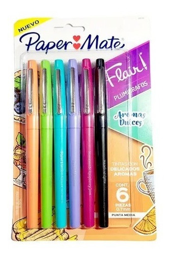 Paper Mate Flair Plumigrafos Aromas Dulces 6 Piezas