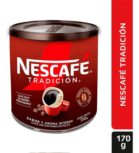 Cafe Nescafe® Tradición 170g Tarro Molido