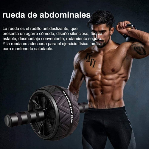 Rueda De Ejercicio Con Agarre Cómodo | Unisex Negro