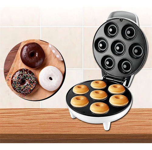 Máquina De Donuts Bellator Máquina Donuts Portátil Ideal Fazer Renda Extra E Para 7 Donuts Mini Branco
