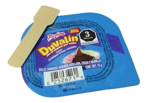 Natilla Ricolino Duvalin Avellana, Fresa, Vainilla 270g 18 U