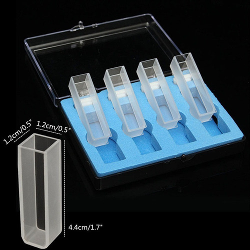 Para 4 Células Cúbicas Visíveis 3,5ml, 10mm, Quartzo/vidro /