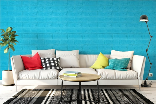 Imagen 5 de 7 de Placa Revestimiento Pared Autoadhesiva Ladrillo 70x77cm Ax ®