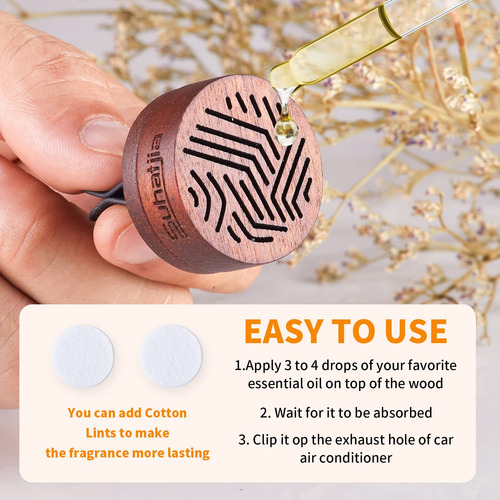 Difusor De Coche Suhatjia De Madera Para Aceites Esenciales