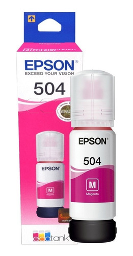 Botella Tinta Epson 504 Magenta Original 