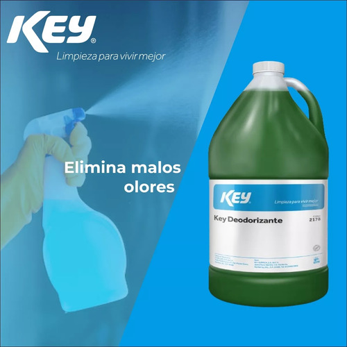 Key Deodorizante eliminador de olores en líquido 4L