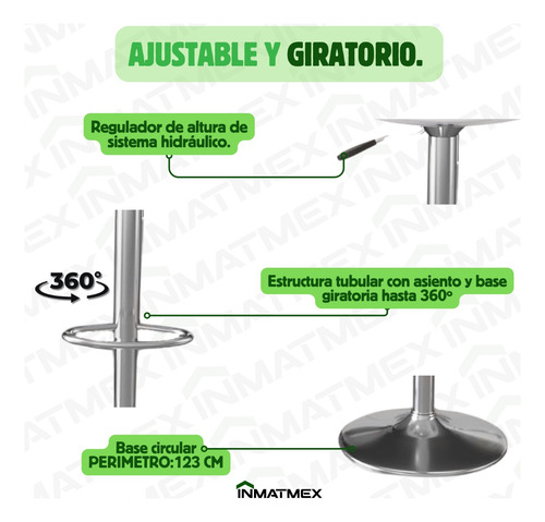 Banco Eames 3 Piezas Moderno Taburete Para Barra